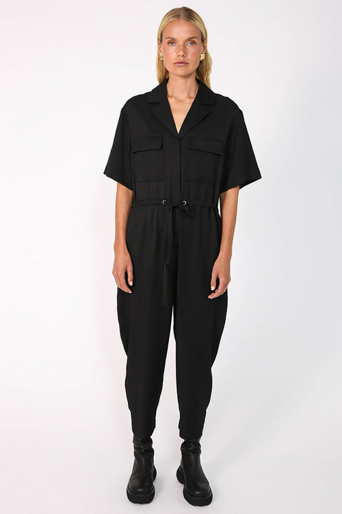 eider jumpsuit / black