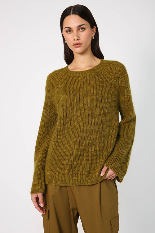 insist sweater / chartreuse