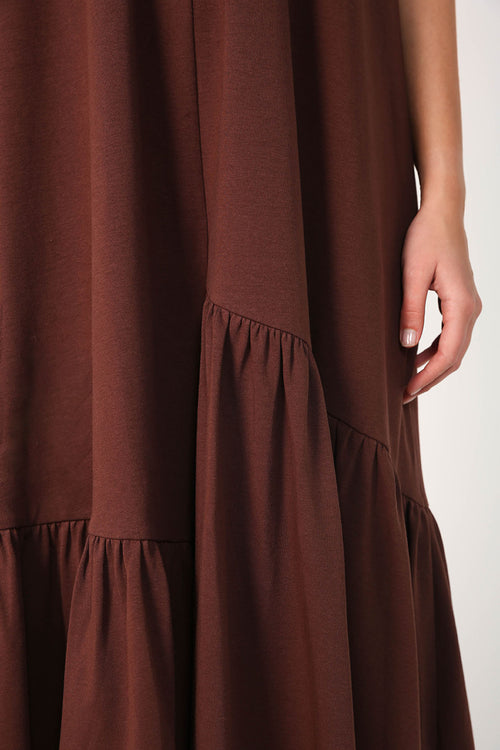 strata dress / carob brown