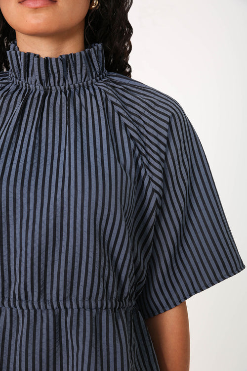 direct tee / blue|navy stripe