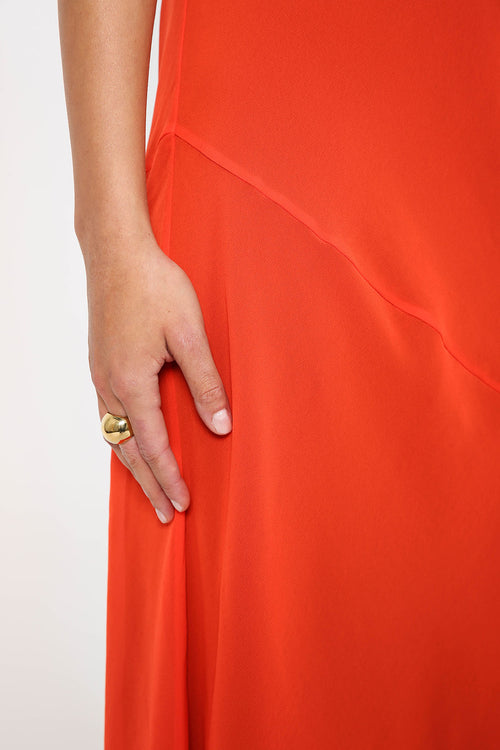 glide dress / meteor orange