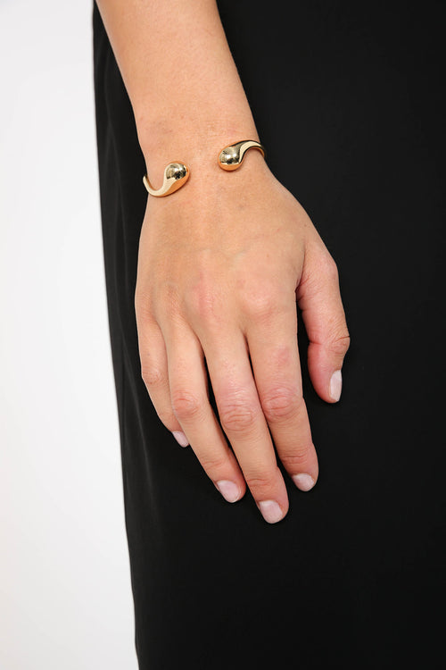 tear drop bracelet / gold