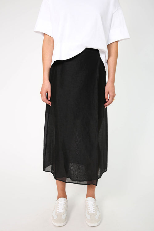 flint midi skirt / black