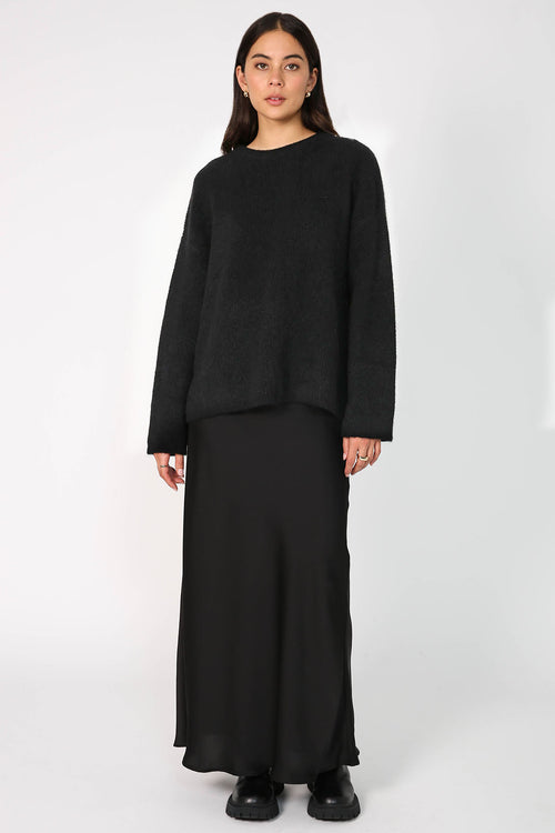 scanner ribbed sweater / black