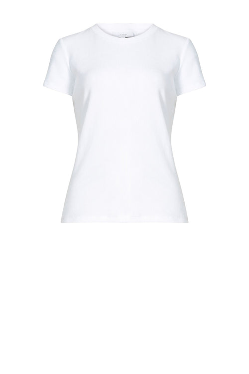 modest rib cap tee / white