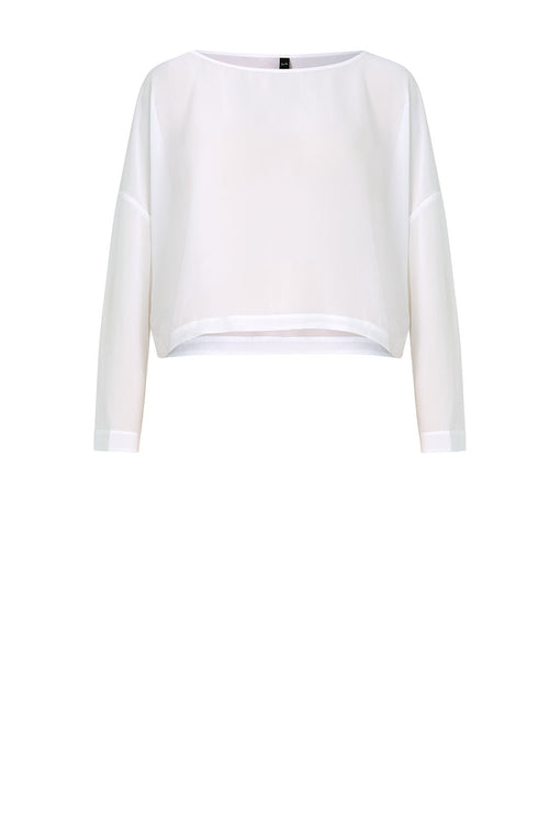 follow long sleeve crop / white