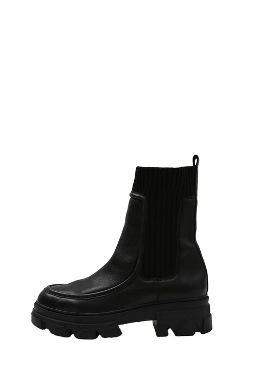 major loafer boot / black