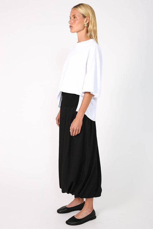 twisted skirt / black