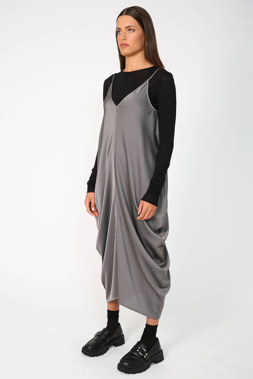 bay dress / gunmetal grey