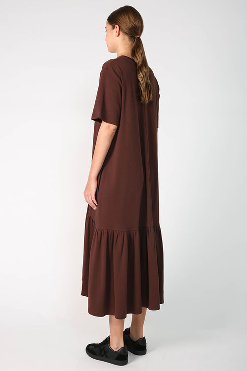 strata dress / carob brown