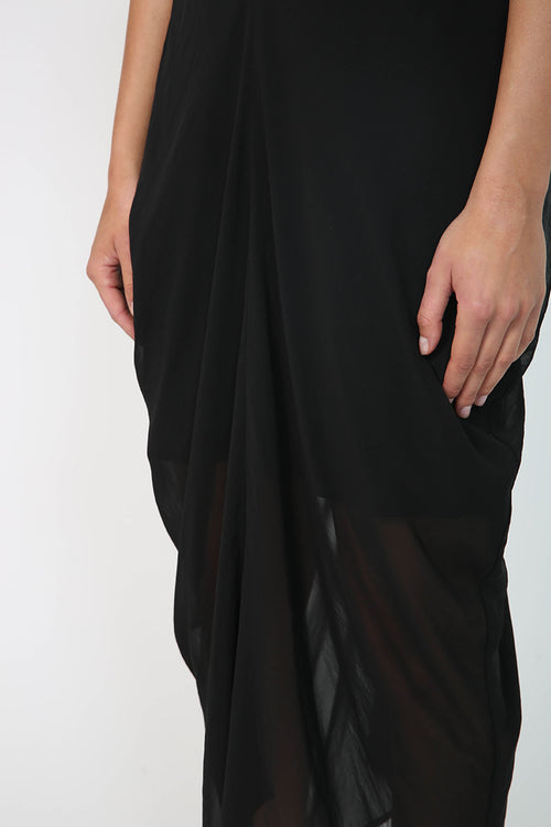 cove cap sleeve dress / black