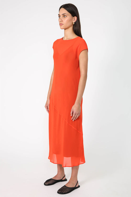 glide dress / meteor orange