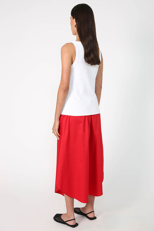 loth midi skirt / chilli red