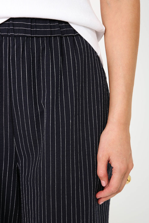 ahead pant / navy|white pinstripe