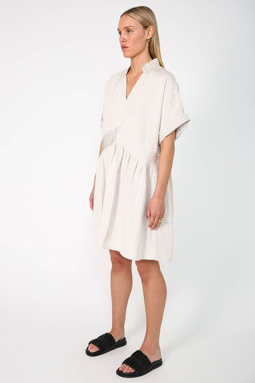 bevel dress / natural marle