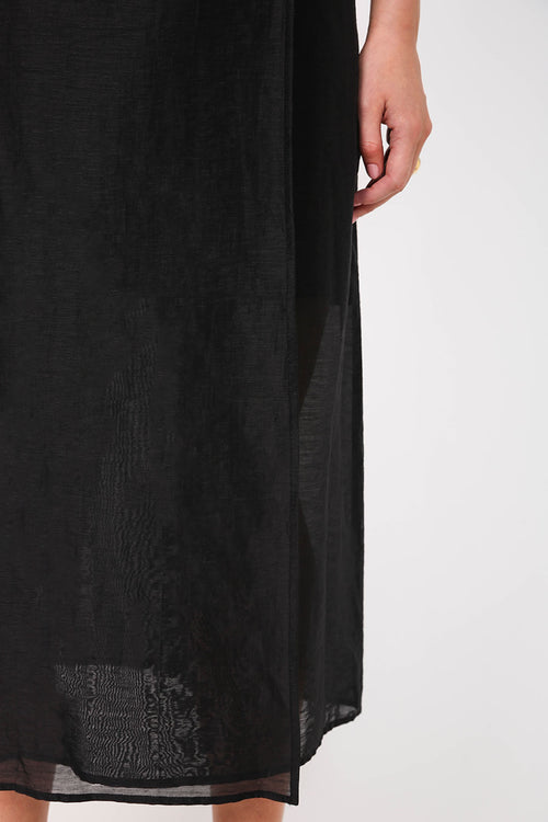 flint midi skirt / black