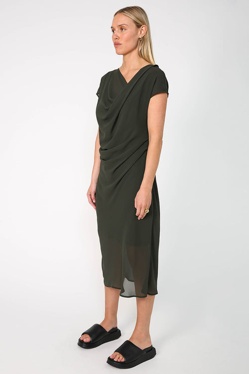 torrent dress / artillery green