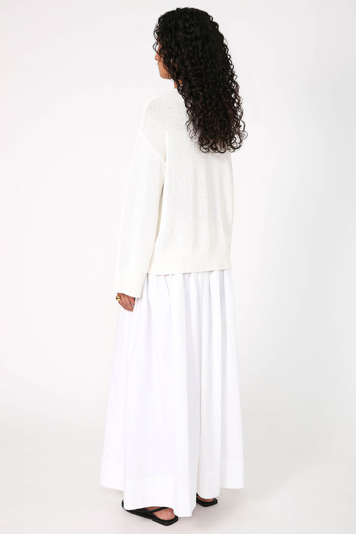 spoken cardi / ivory white