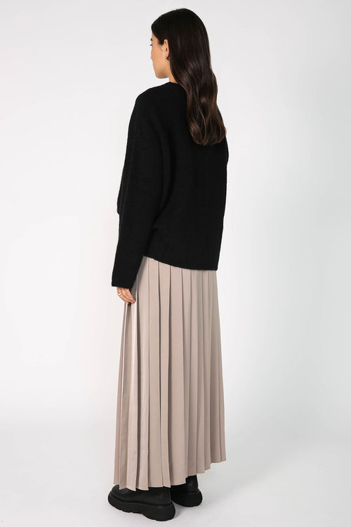pleating skirt / taupe