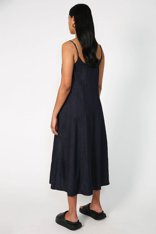 stratum dress / indigo blue