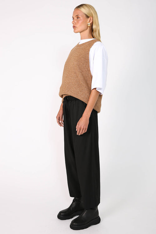 tone pant / black