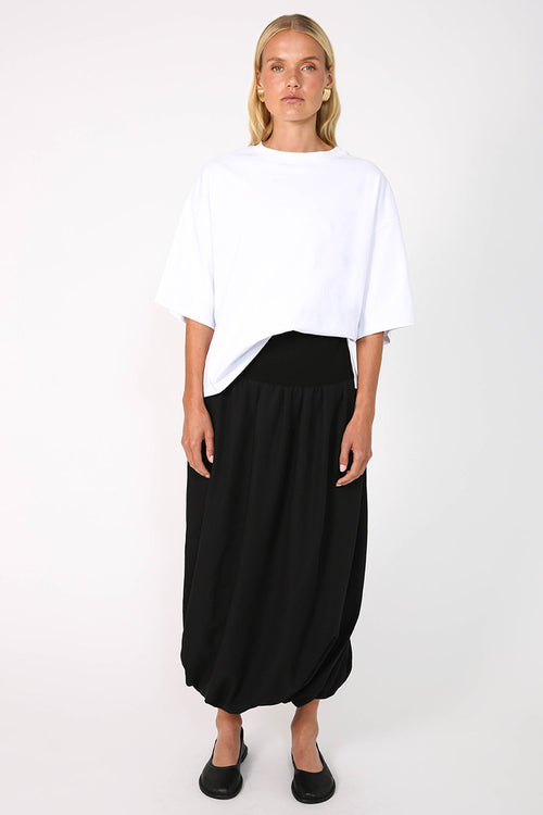 twisted skirt / black