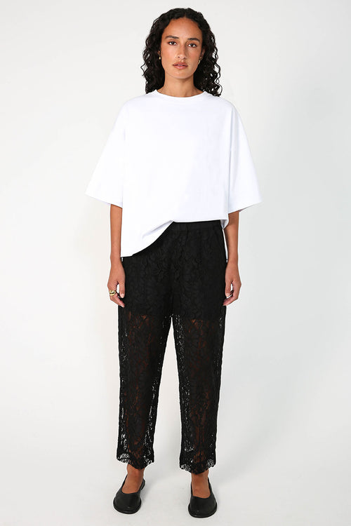 border lace pant / black lace