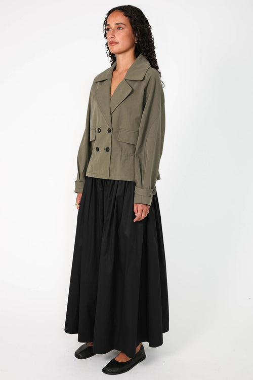 cinched jacket / sage green