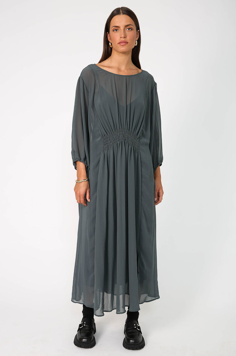 radius midi dress / mineral green | m o o c h i