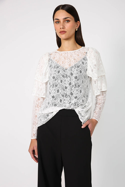 whimsy top / white lace