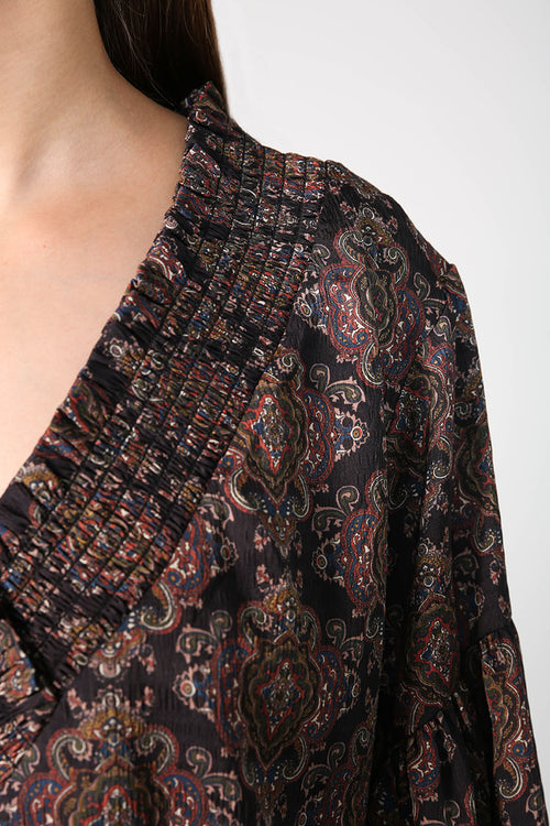 centric top / black paisley