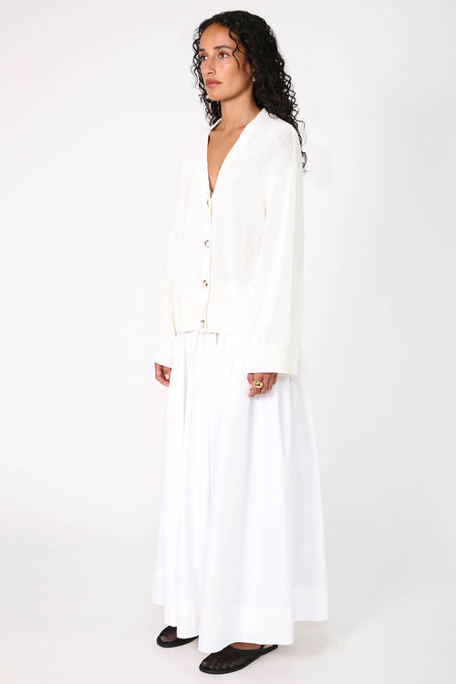 spoken cardi / ivory white