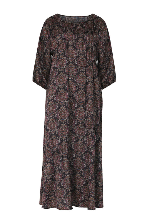 notioned dress / black paisley