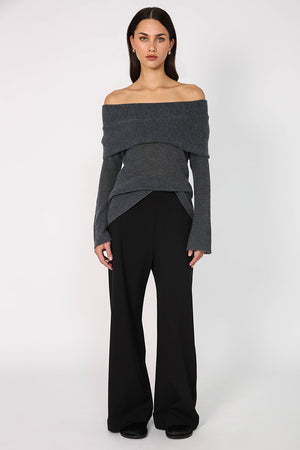 coil sweater / charcoal