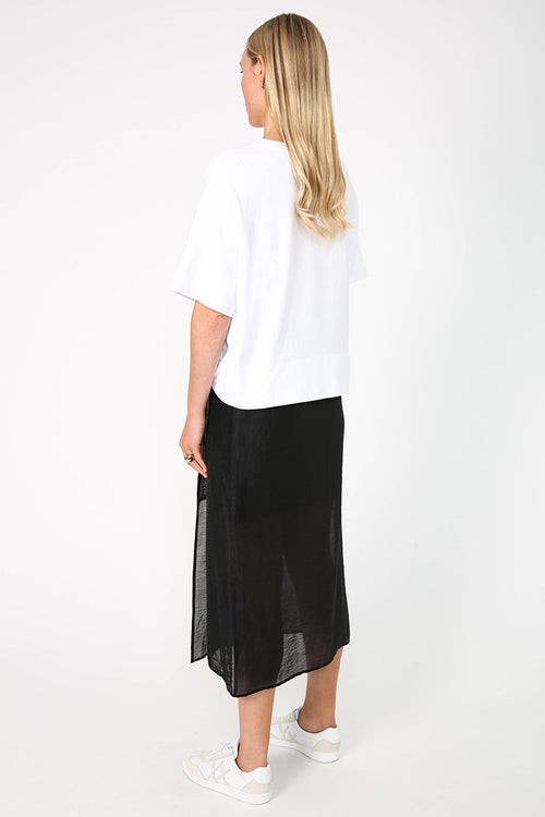 flint midi skirt / black