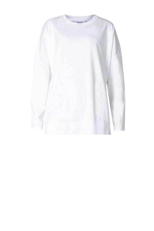 step up long sleeve tee / white