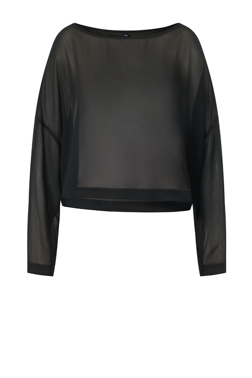 follow long sleeve crop / black