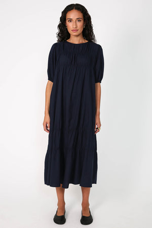 region dress / navy blue