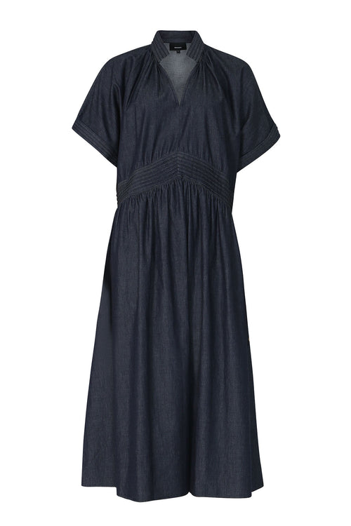 bevel midi dress / indigo blue