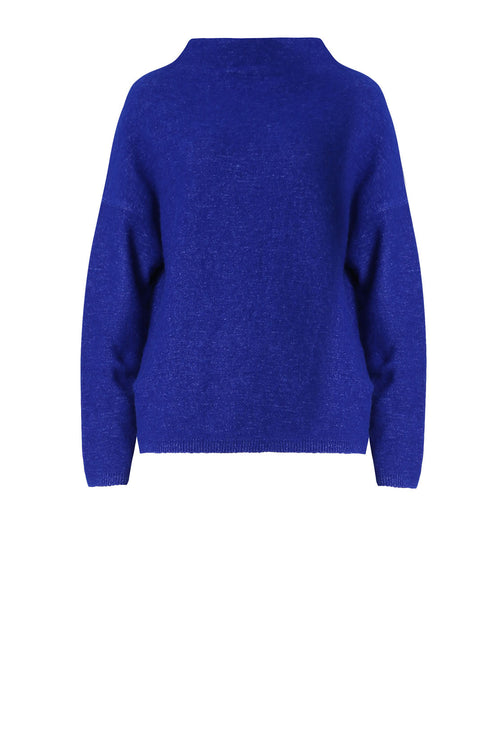 funnel sweater / electric blue