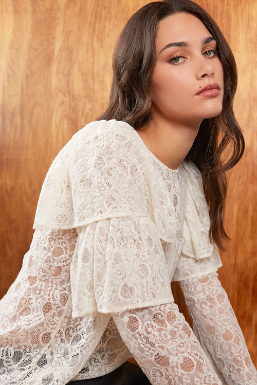 whimsy top / white lace