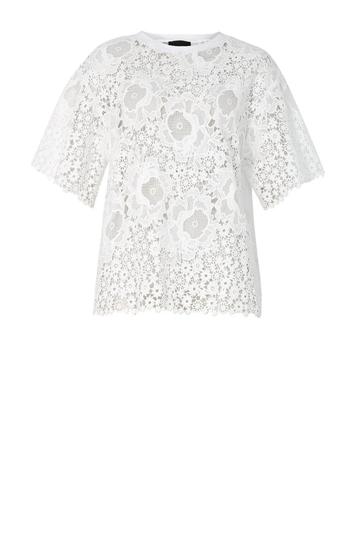 ravel tee / white lace