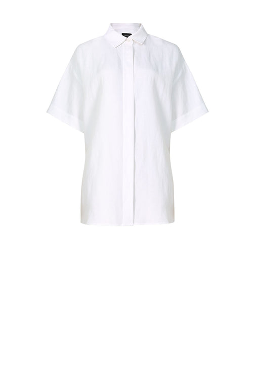 trooped shirt / white linen