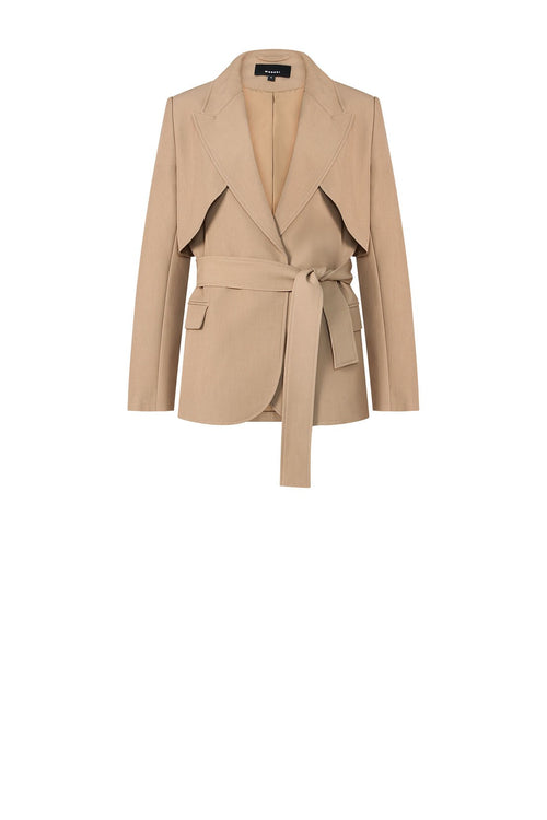 margin tie blazer / camel