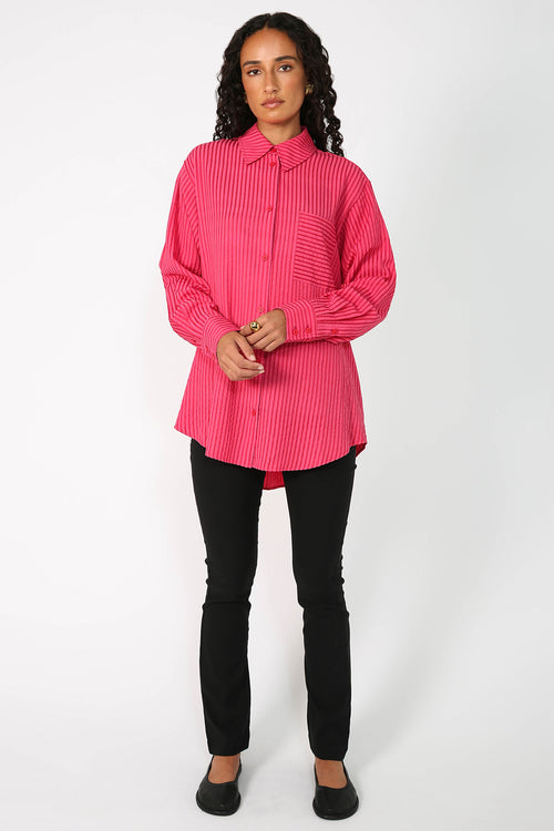 adapt shirt / pink stripe