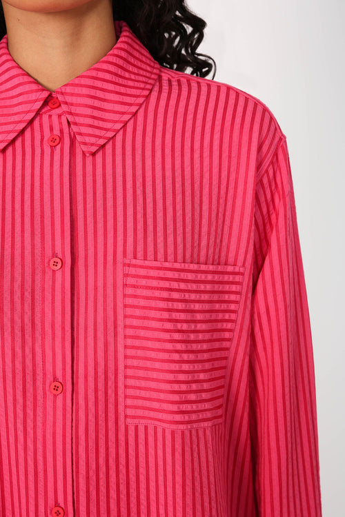 adapt shirt / pink stripe