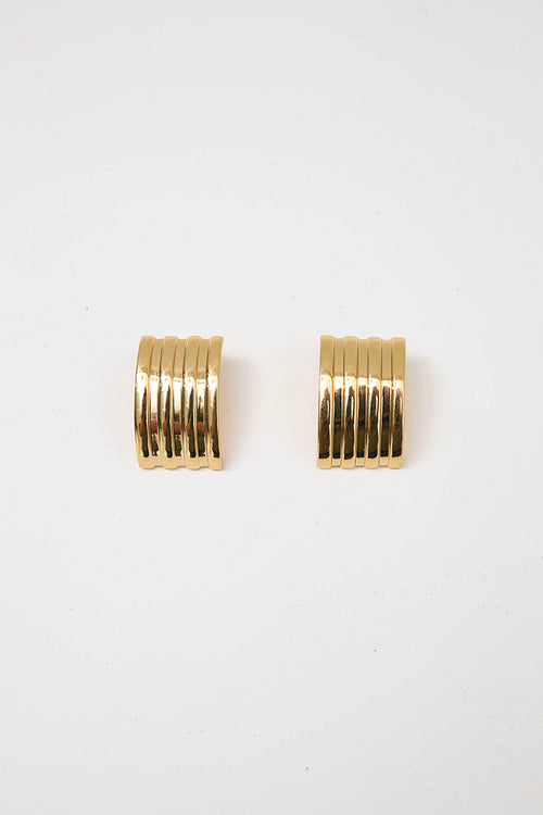 barrel earring / gold