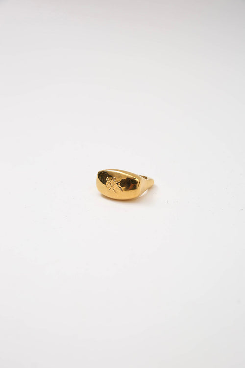 bold xx ring / gold