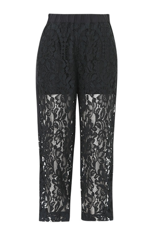 border lace pant / black lace