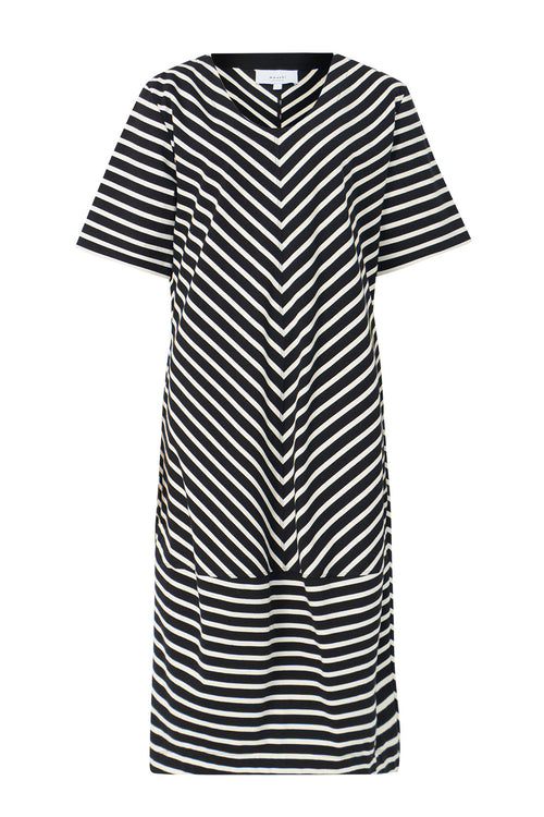 heed dress / black|buttermilk stripe | m o o c h i